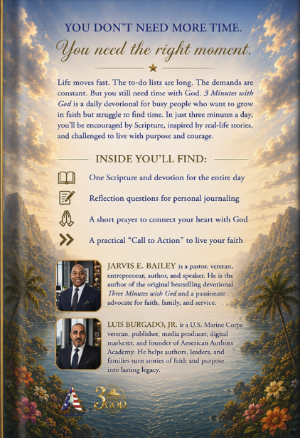 Back cover of 3 Minutes with God
